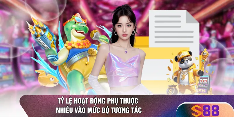 Tỷ lệ hoạt động phụ thuộc nhiều vào mức độ tương tác
